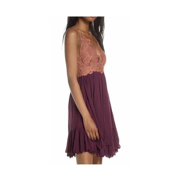 Free People Adella Slip Dress Copper Combo Size XS NWT - Picture 6 of 8